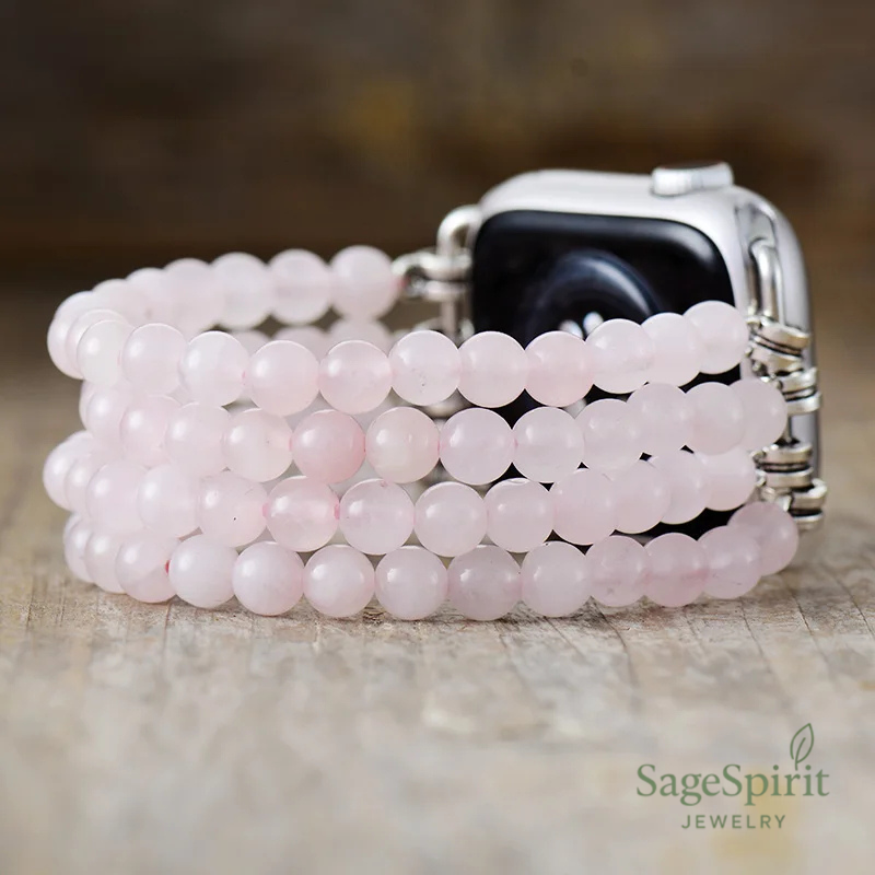 Bohemian Rose Quartz Apple Watch Strap