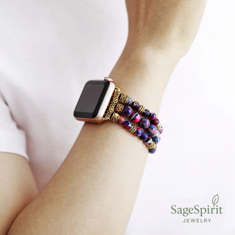 Mystic Purple Jasper Apple Watch Strap