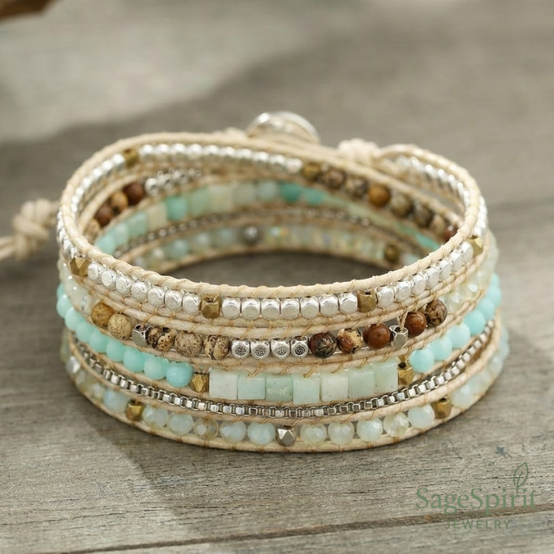 Amazonite Serenity 5-Wrap Bracelet