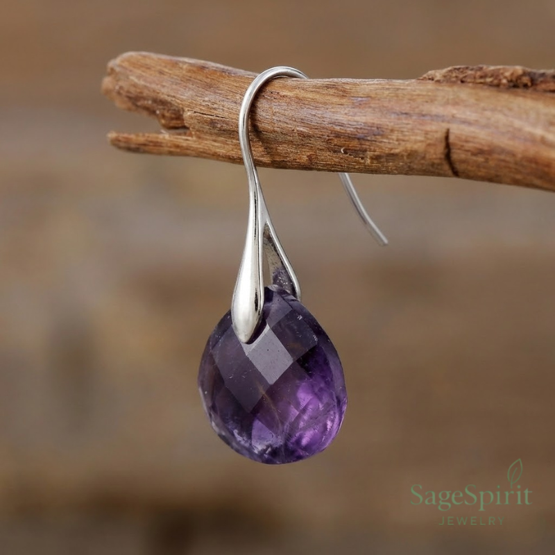 Amethyst Dew Drop Earrings