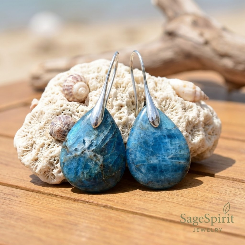 Apatite Drop of Expression Earrings