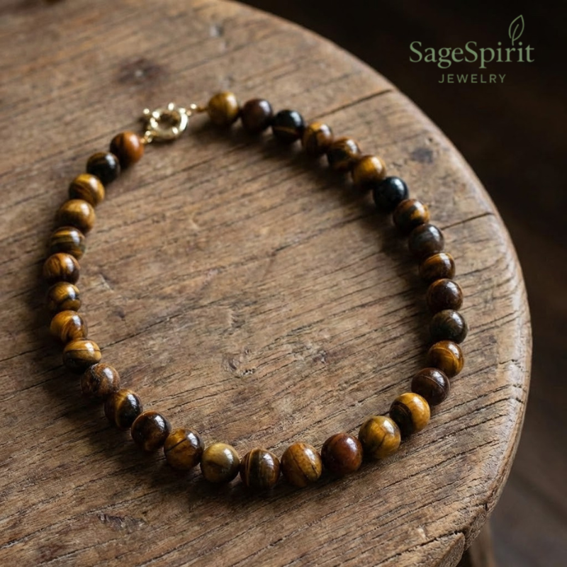 Bold Spirit Tiger Eye Necklace/Earrings
