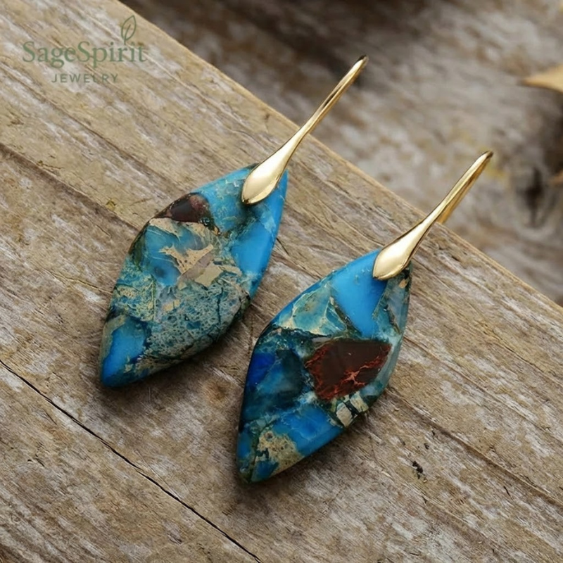 Celestial Leaf Drop Earrings