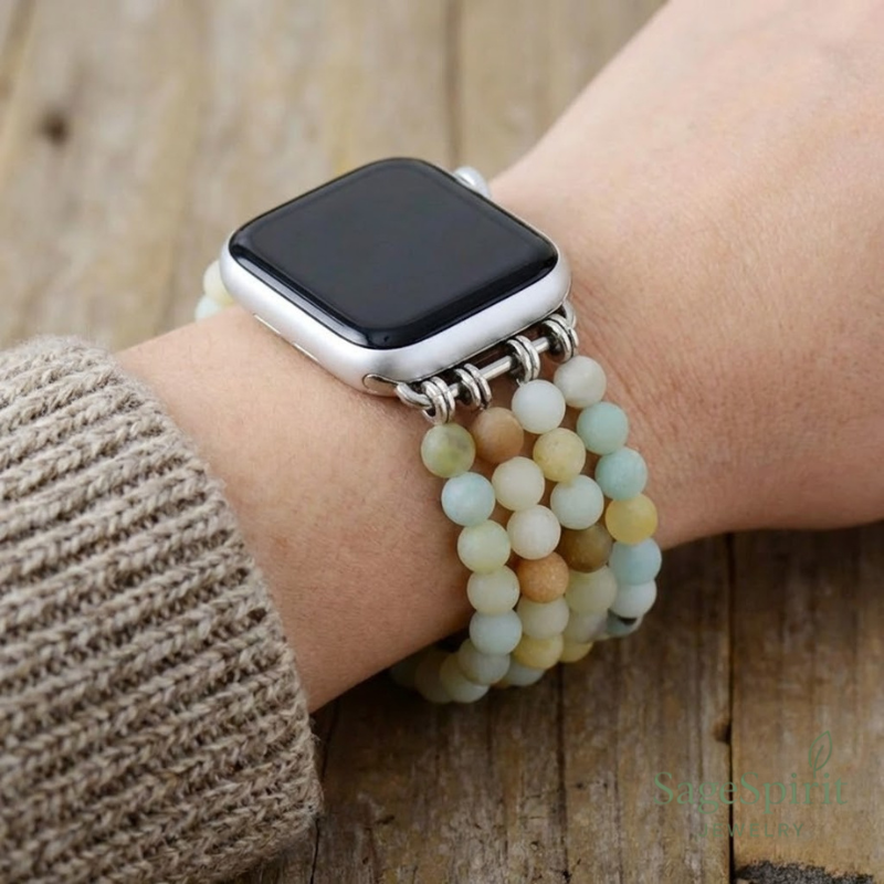 Amazonite Harmony Beaded Watch Band