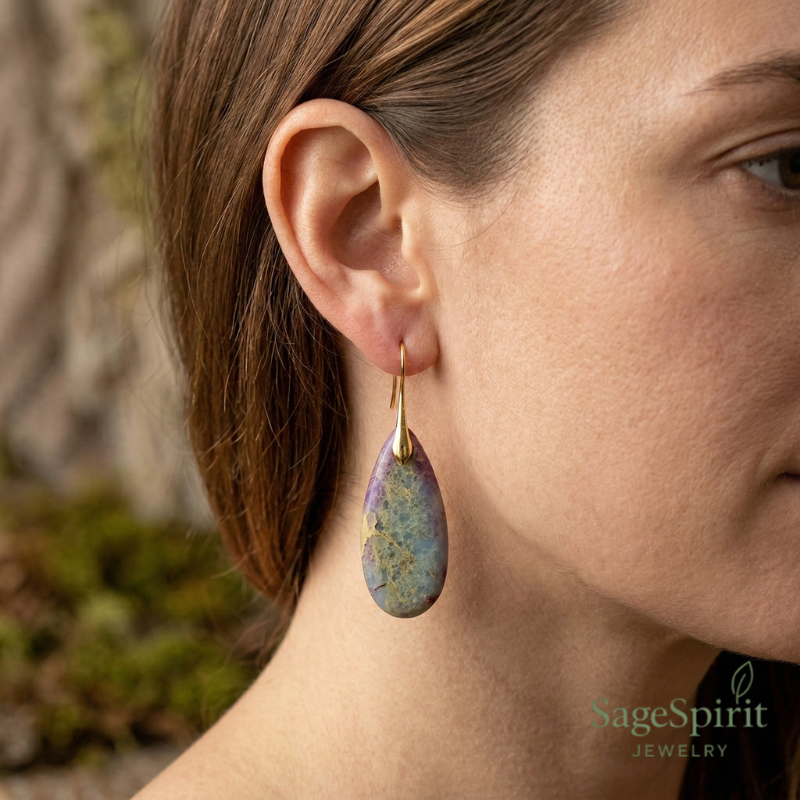 Fantasy Jasper Teardrop Earrings