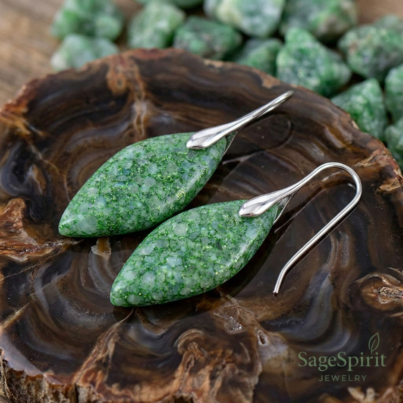 Forest Glow Leaf Earrings