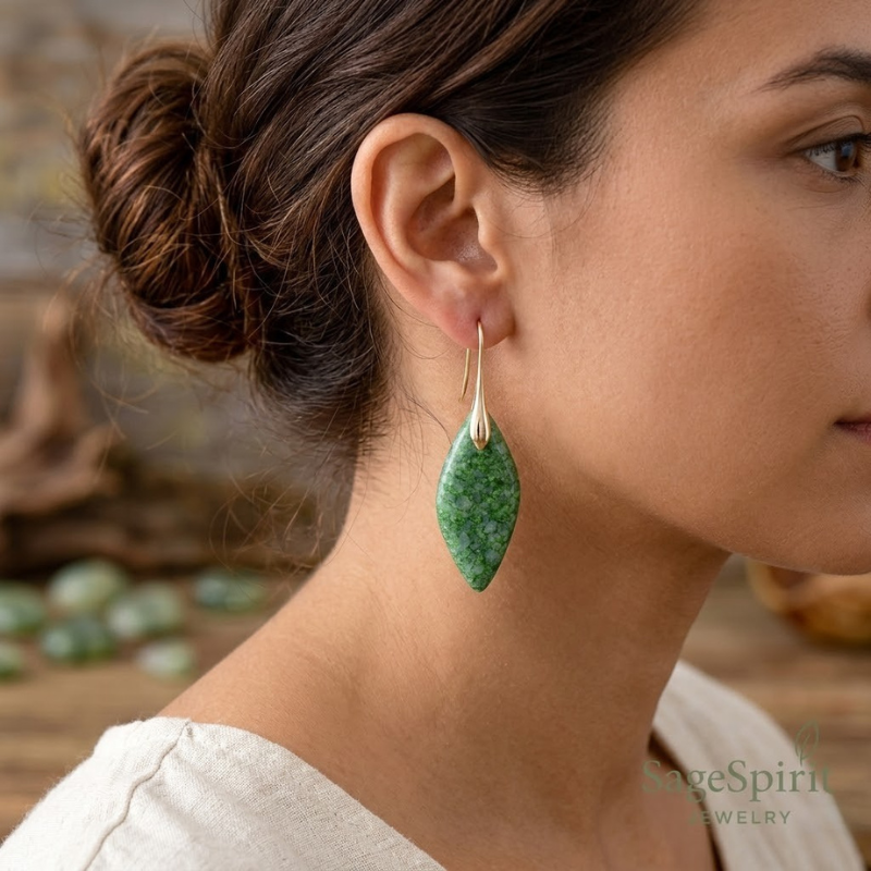 Forest Glow Leaf Earrings
