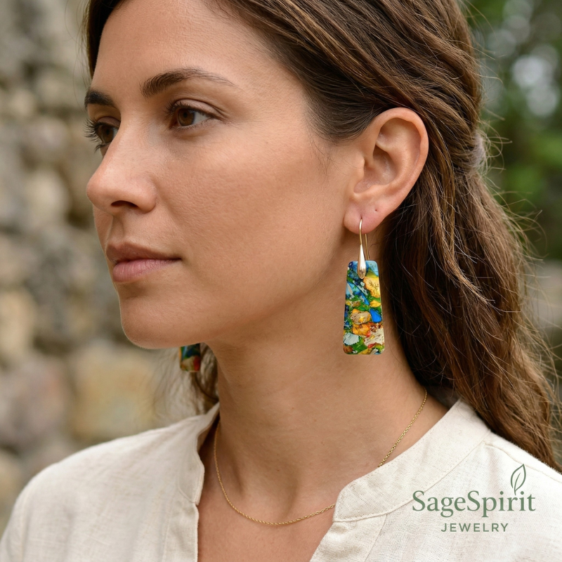 Imperial Mosaic Jasper Earrings