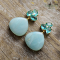 Amazonite Glow Dangle Earrings