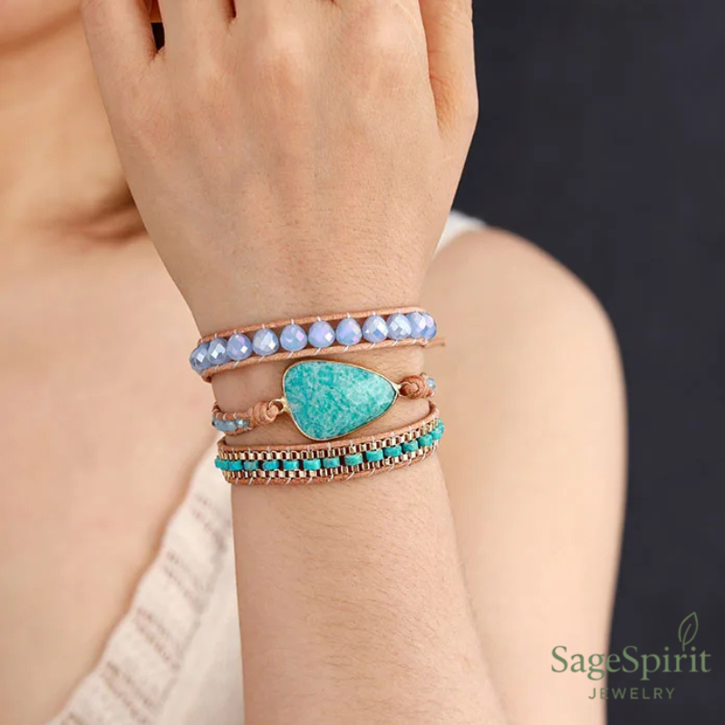 Amazonite Spirit Wrap Bracelet