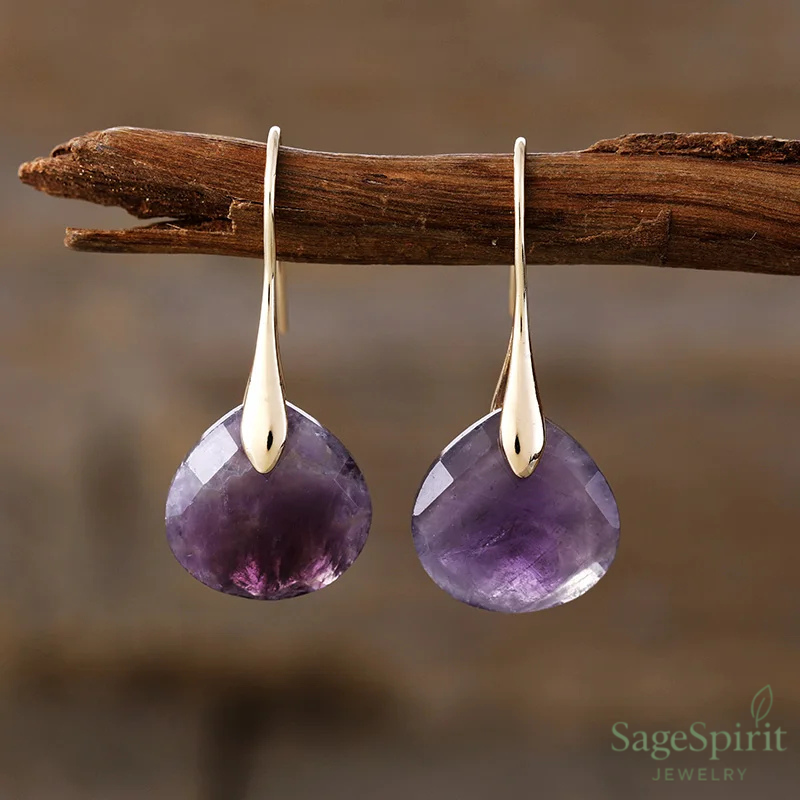 Amethyst Dew Drop Earrings