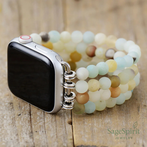 Amazonite Harmony Beaded Watch Band