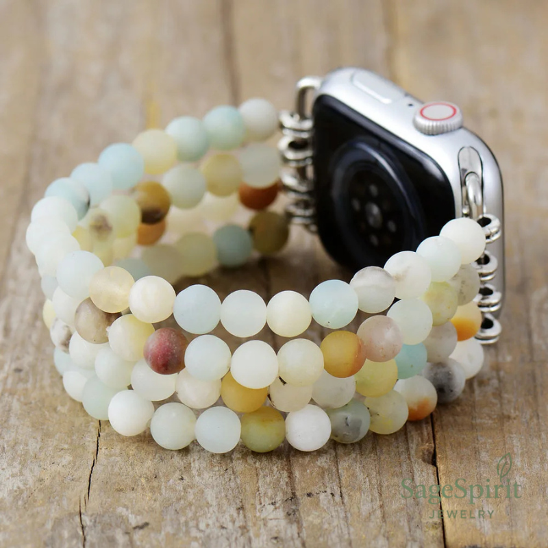 Amazonite Harmony Beaded Watch Band