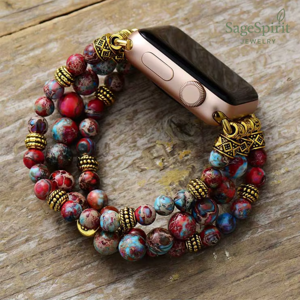 Bohemian Crimson Jasper Smartwatch Strap