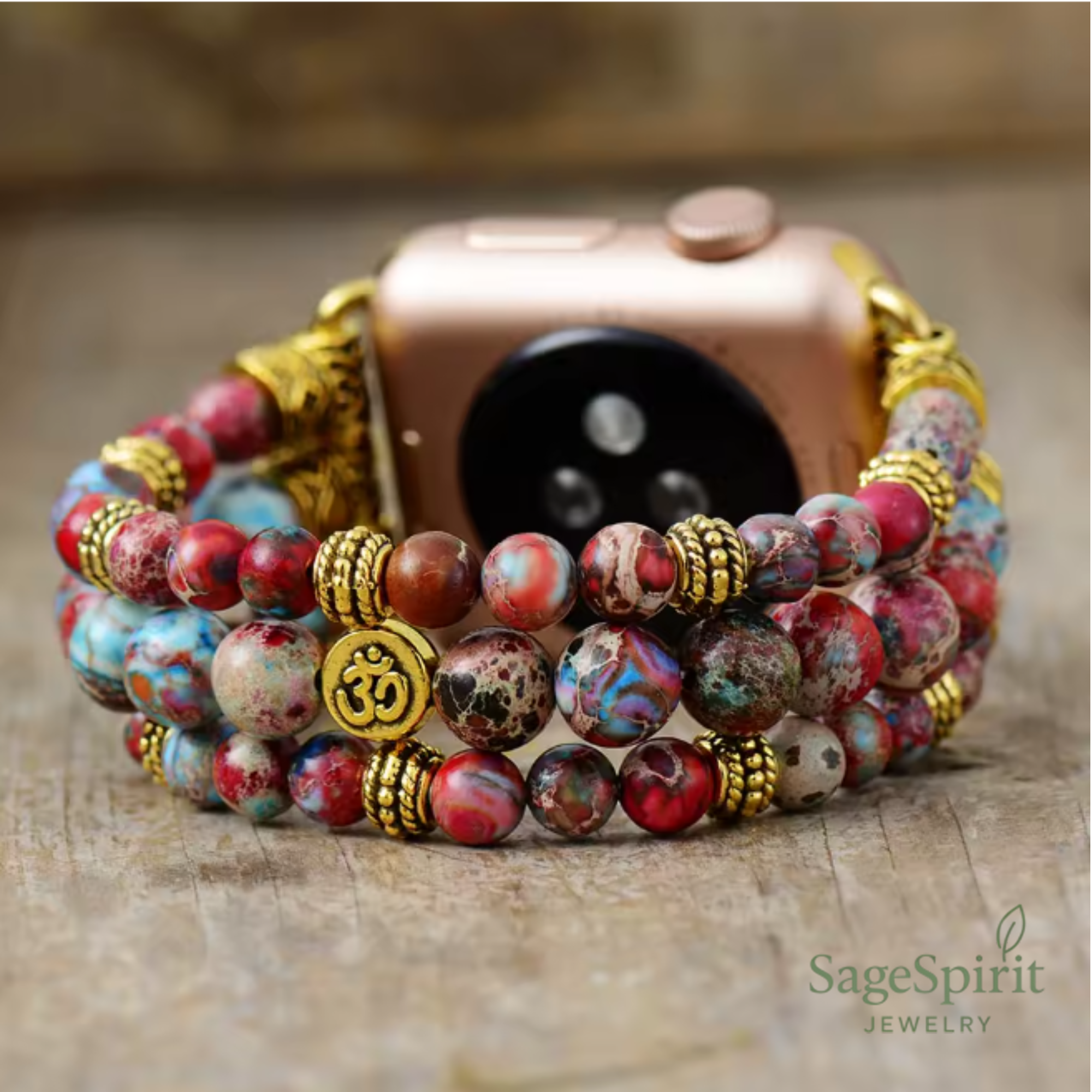 Bohemian Crimson Jasper Smartwatch Strap